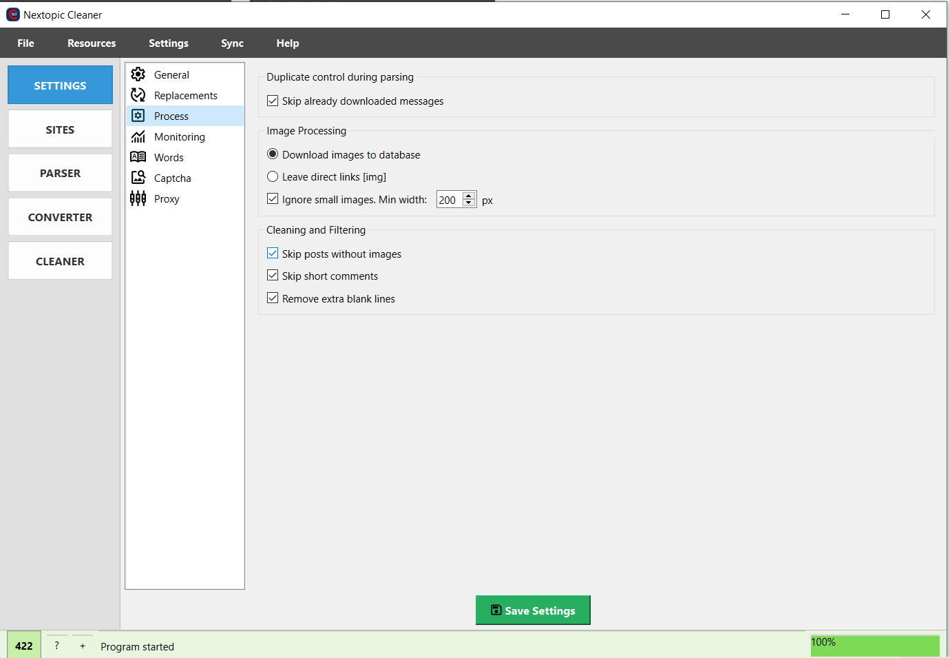 Обработка контента