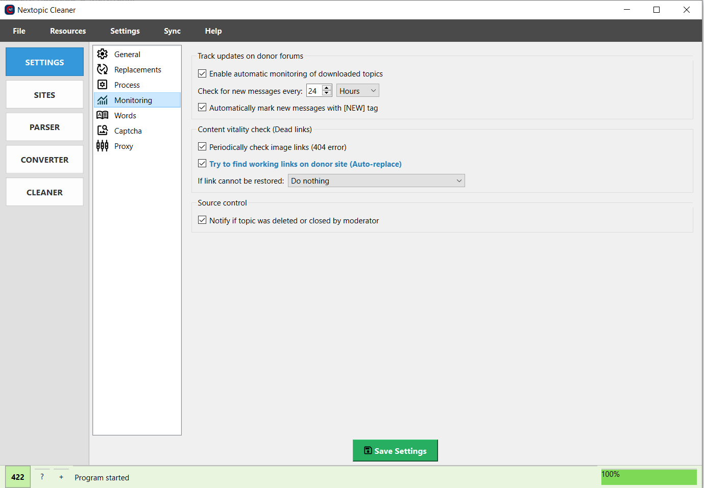Мониторинг тем